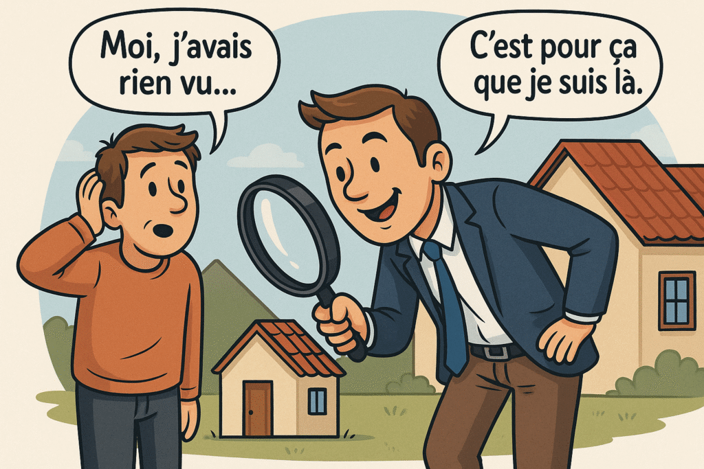 experience-professionnel-immobilier-details-humour-la-crau.jpg illustration humoristique agent immobilier loupe details vente maison la crau