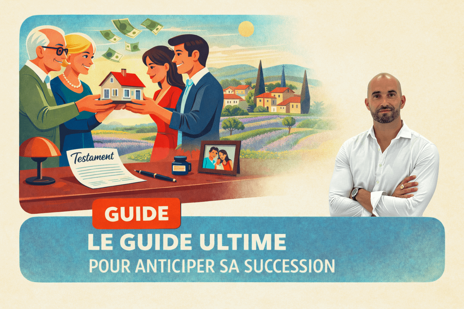 Illustration pédagogique sur la transmission de patrimoine- anticiper sa succession immobilière à La Crau