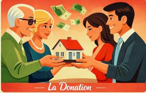 Illustration pédagogique sur la donation du patrimoine immobilier à la crau