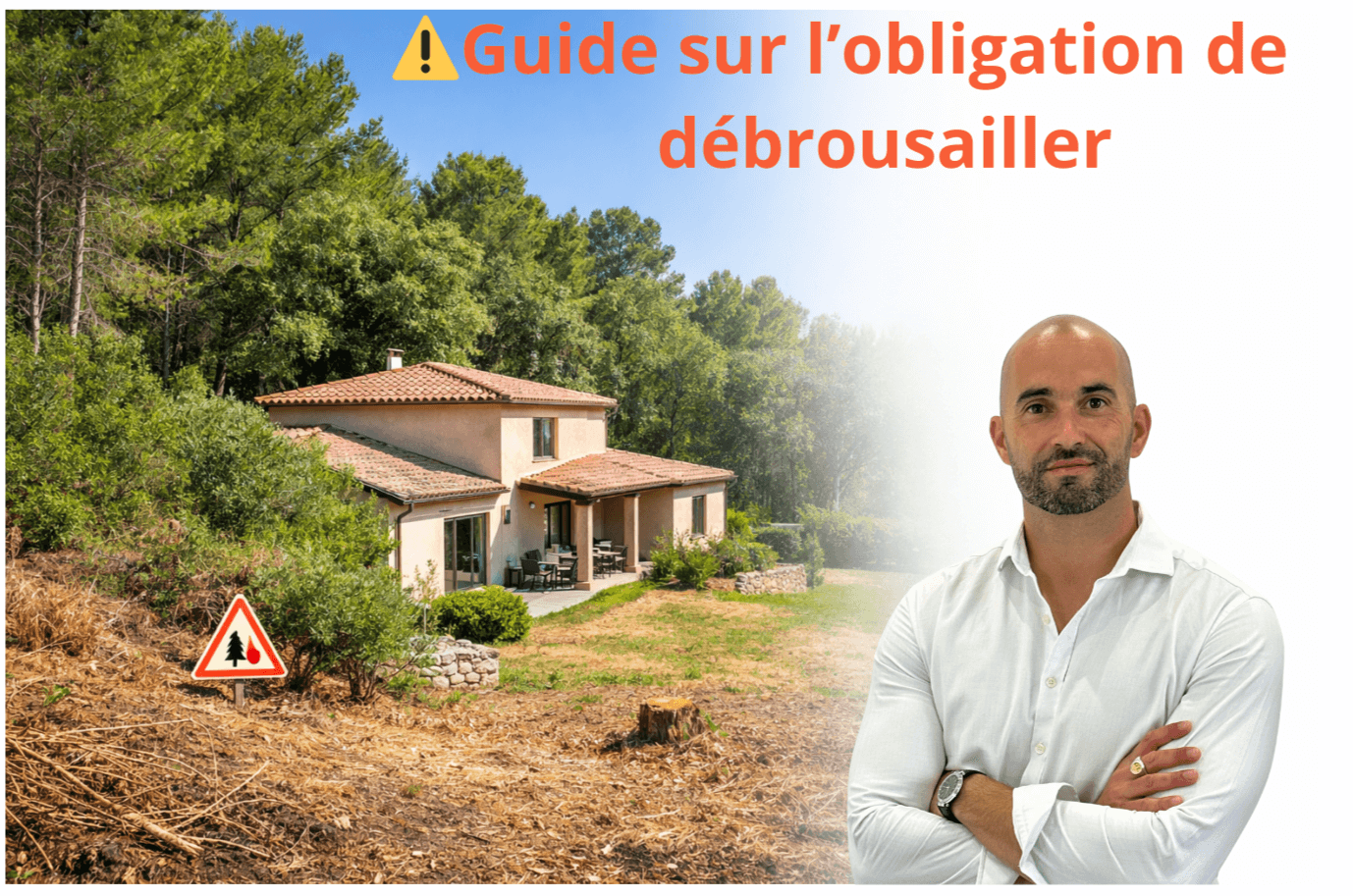 Obligation de débroussaillage autour d’une maison à La Crau (83260) dans le Var